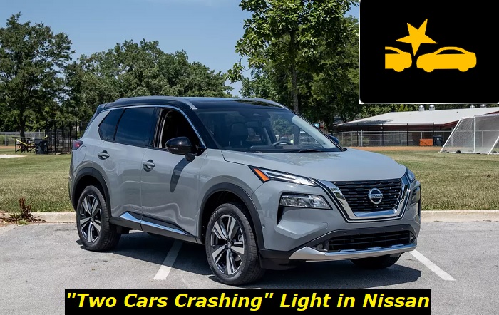 two cars crashing light nissan